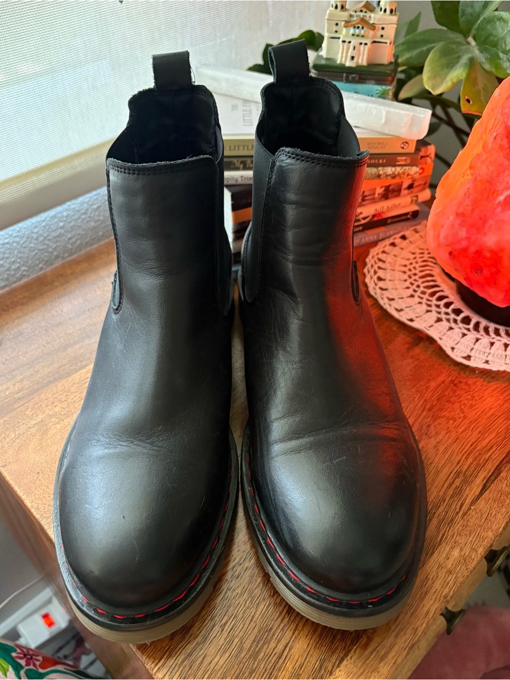 Women's Avellini Black Leather Chelsea Boots